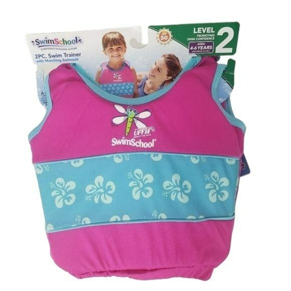 Swim School 2 Piece‎ Swim Trainer With Matching Swimsuit Level 2 Age 2-4 - Picture 1 of 11